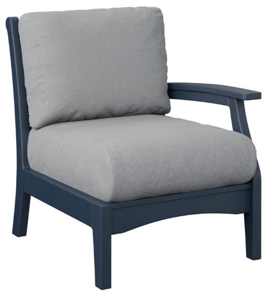 Berlin Gardens Classic Terrace Left Arm Sectional Club Chair (Fabric Group C)